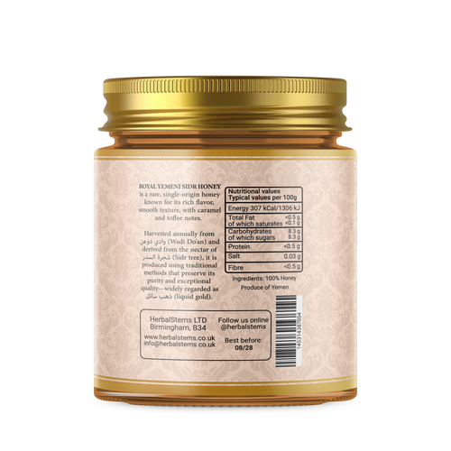 Royal Yemeni Sidr Honey with Royal Jelly – Premium Winter Harvest 250g