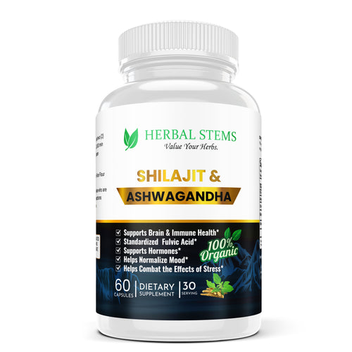 Shilajit & Ashwagandha Complex | 60 Vegan Capsules | Ultimate Vitality & Stress Support