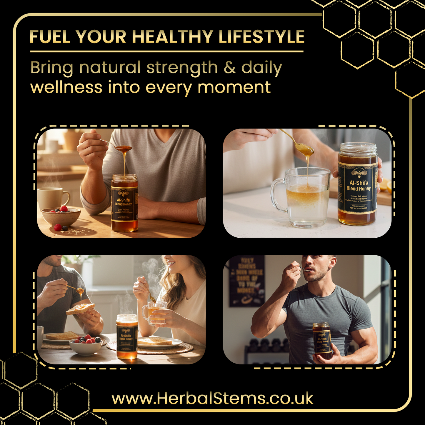 Al Shifa Honey – Premium Yemeni Sidr & Black Seed Blend (700g)