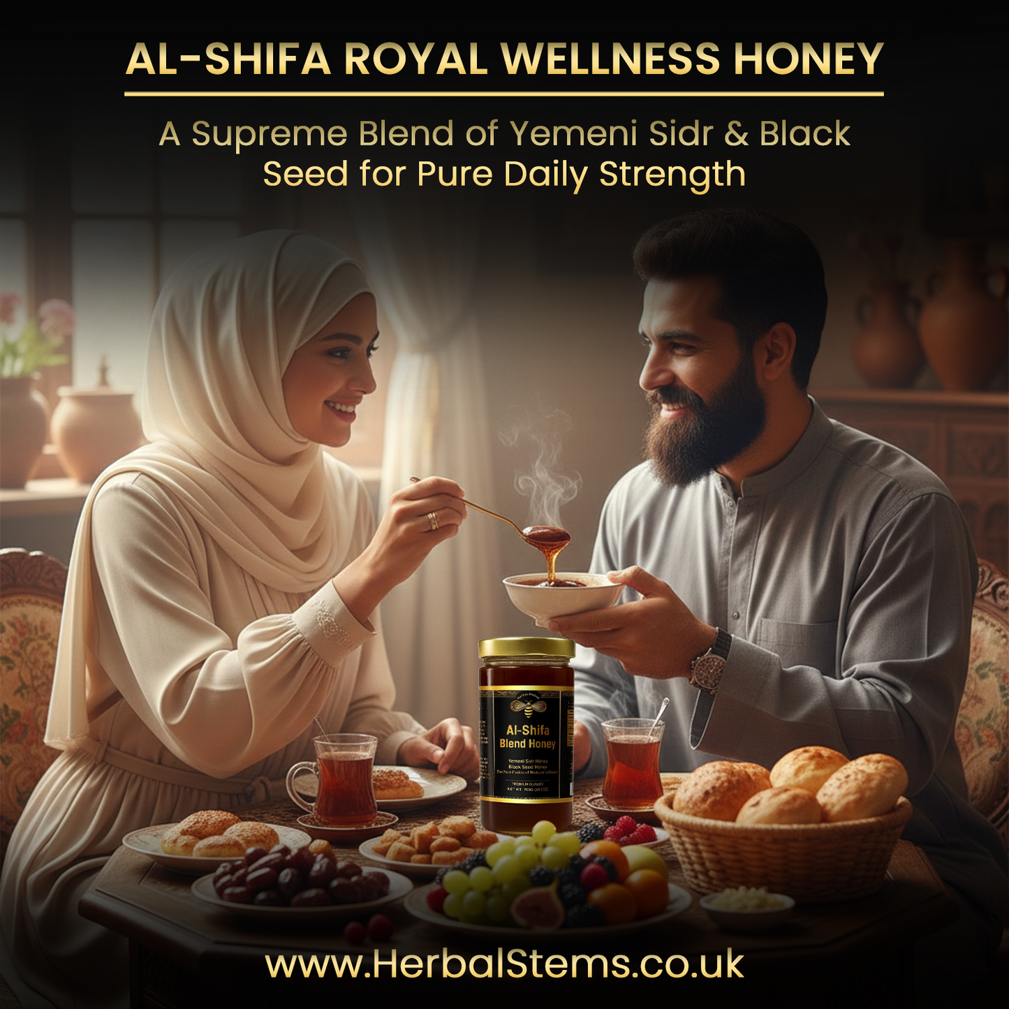 Al Shifa Honey – Premium Yemeni Sidr & Black Seed Blend (700g)