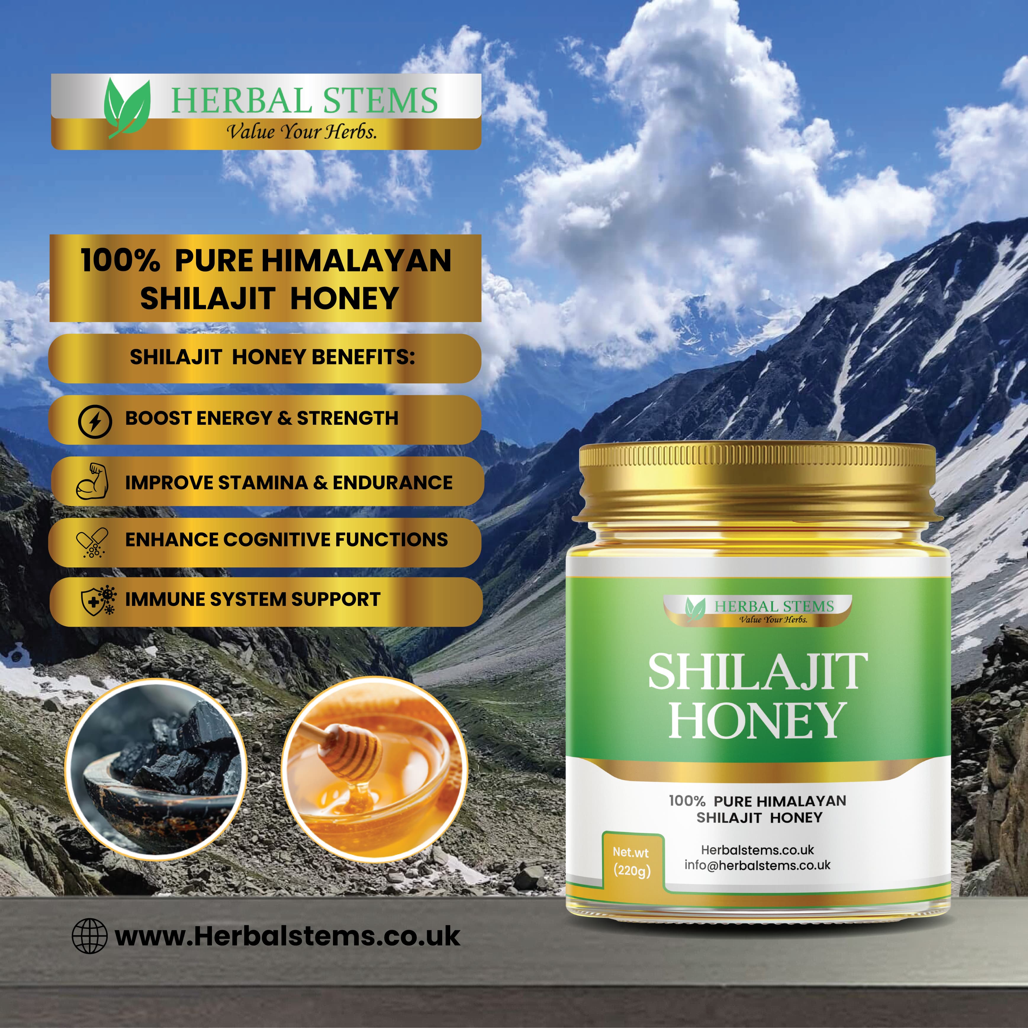 Shilajit Honey 220g (Limited Stock)