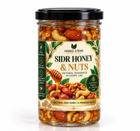 Sidr Honey & Nuts 300g – Sidr Honey with Roasted Almonds, Cashews & Walnuts