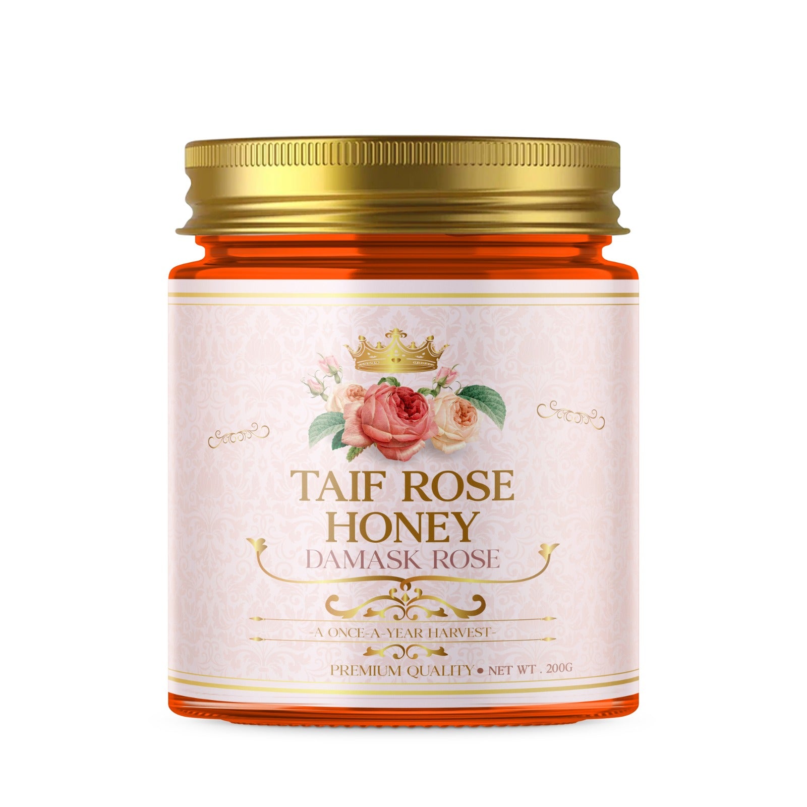 Premium Taif Rose Honey | Rare Saudi Arabian Harvest | 100% Raw & Pure 200g