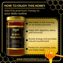 Al Shifa Honey – Premium Yemeni Sidr & Black Seed Blend (700g) - Herbal Stems