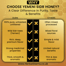 Pure Yemeni Sidr Honey (Large 700g Jar) - Herbal Stems