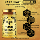 Pure Yemeni Sidr Honey (Large 700g Jar) - Herbal Stems