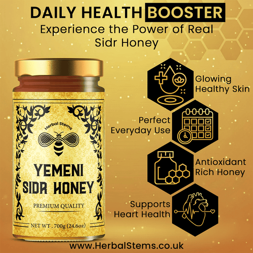 Pure Yemeni Sidr Honey (Large 700g Jar) - Herbal Stems